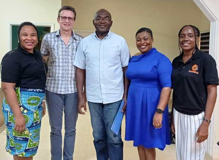 from left to right: Brianna Dika, Pim de Bokx, Nathaniel Nortey, Caroline Mensah and Nicole Odudu